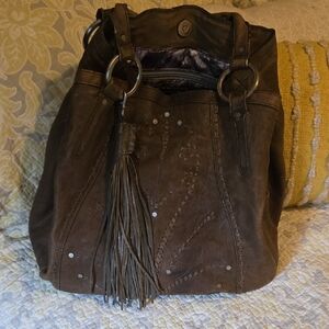 Jumor Dieir olive greenLeather Tote Bag